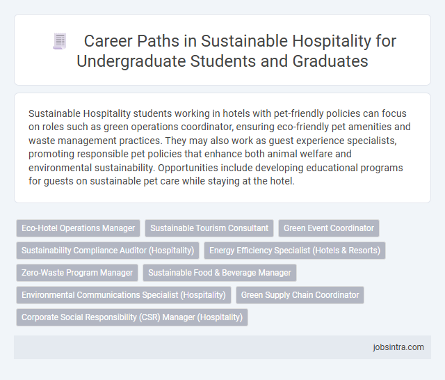 Career Paths in Sustainable Hospitality for Undergraduate Students and Graduates