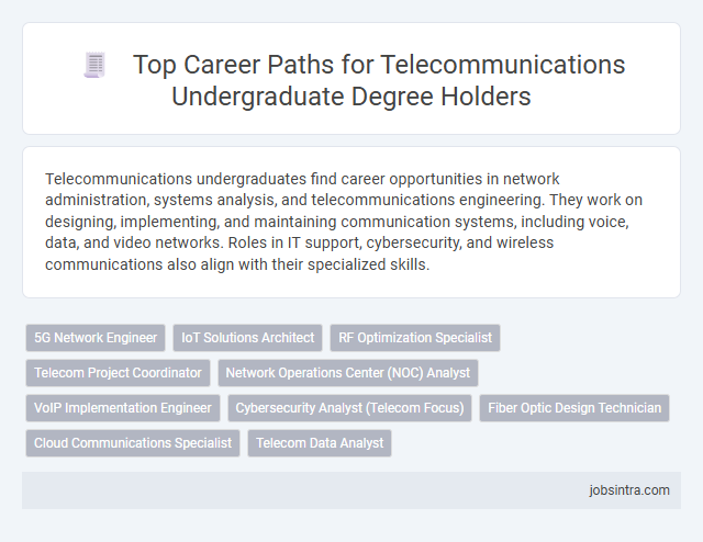 Top Career Paths for Telecommunications Undergraduate Degree Holders