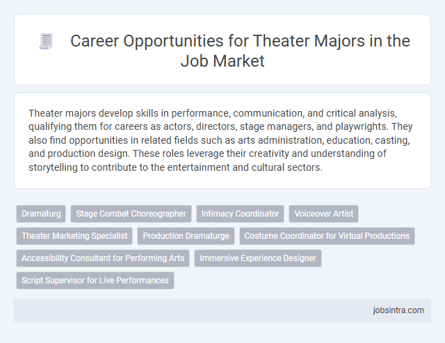 Career Opportunities for Theater Majors in the Job Market