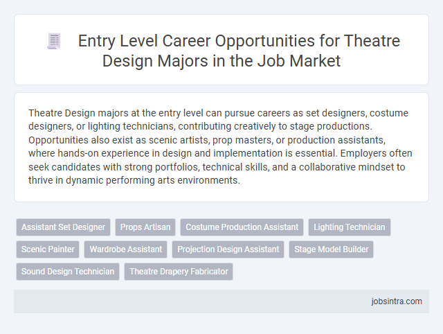 Entry Level Career Opportunities for Theatre Design Majors in the Job Market