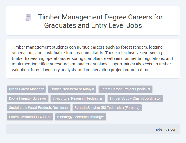 Timber Management Degree Careers for Graduates and Entry Level Jobs