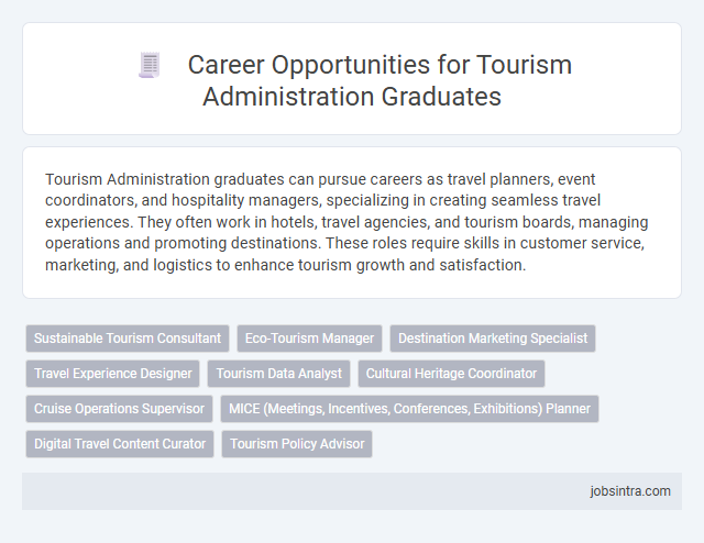 Career Opportunities for Tourism Administration Graduates