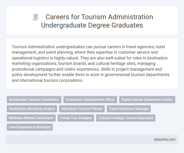 Careers for Tourism Administration Undergraduate Degree Graduates