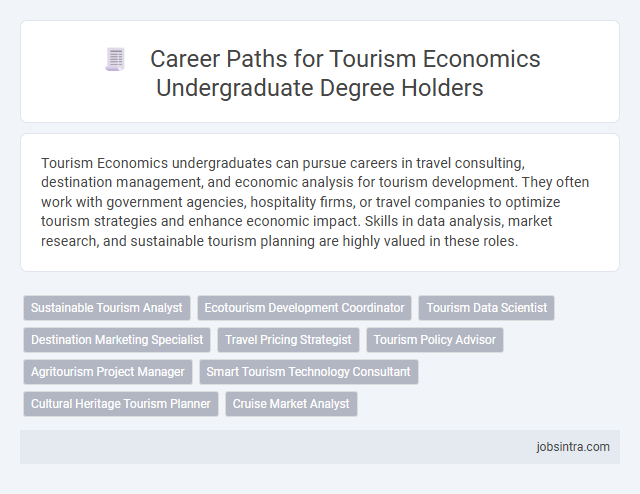 Career Paths for Tourism Economics Undergraduate Degree Holders