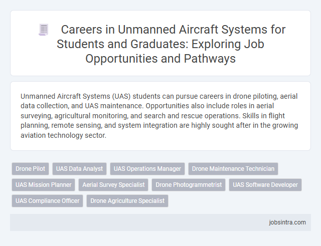 Careers in Unmanned Aircraft Systems for Students and Graduates: Exploring Job Opportunities and Pathways