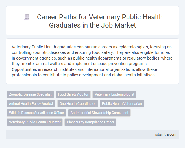 Career Paths for Veterinary Public Health Graduates in the Job Market