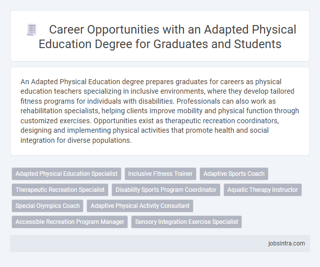 Career Opportunities with an Adapted Physical Education Degree for Graduates and Students