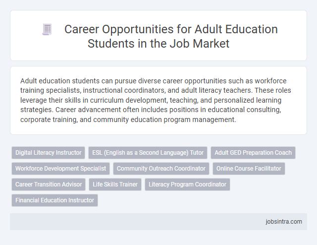 Career Opportunities for Adult Education Students in the Job Market