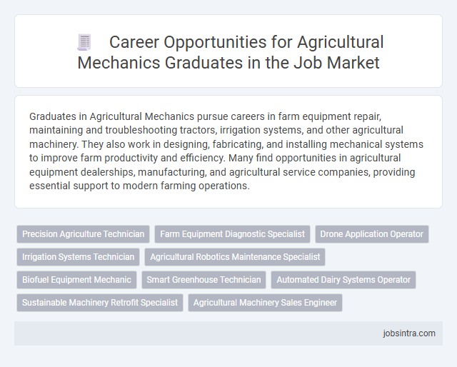 Career Opportunities for Agricultural Mechanics Graduates in the Job Market