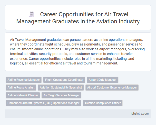 Career Opportunities for Air Travel Management Graduates in the Aviation Industry