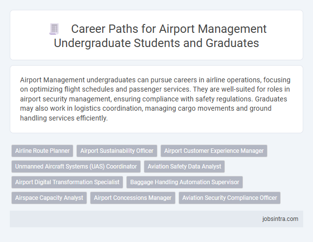 Career Paths for Airport Management Undergraduate Students and Graduates