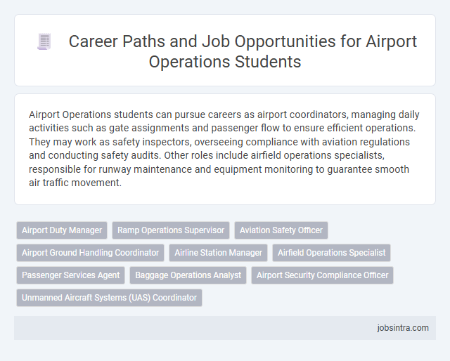 Career Paths and Job Opportunities for Airport Operations Students