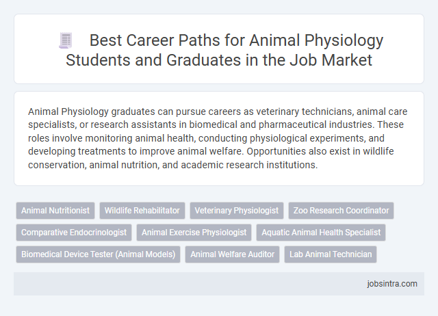 Best Career Paths for Animal Physiology Students and Graduates in the Job Market