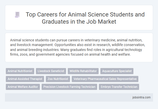 Top Careers for Animal Science Students and Graduates in the Job Market