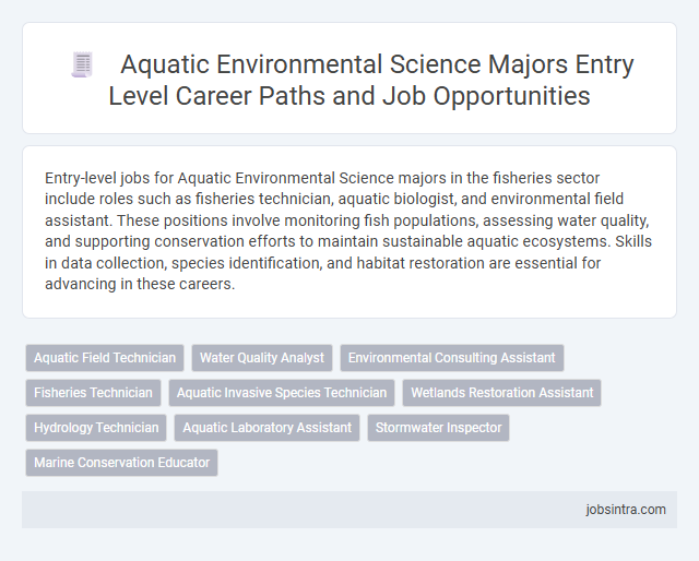 Aquatic Environmental Science Majors Entry Level Career Paths and Job Opportunities