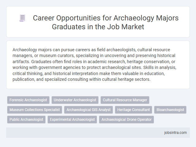 Career Opportunities for Archaeology Majors Graduates in the Job Market