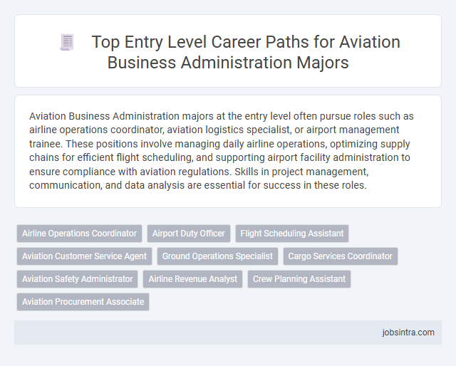 Top Entry Level Career Paths for Aviation Business Administration Majors