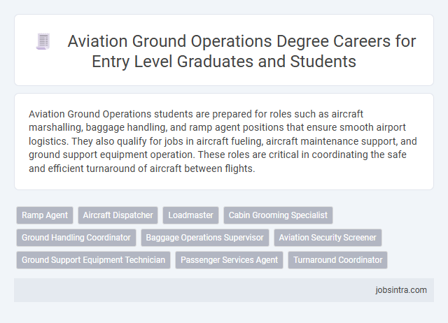 Aviation Ground Operations Degree Careers for Entry Level Graduates and Students