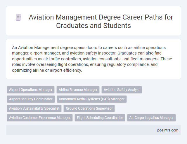 Aviation Management Degree Career Paths for Graduates and Students