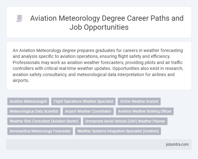 Aviation Meteorology Degree Career Paths and Job Opportunities