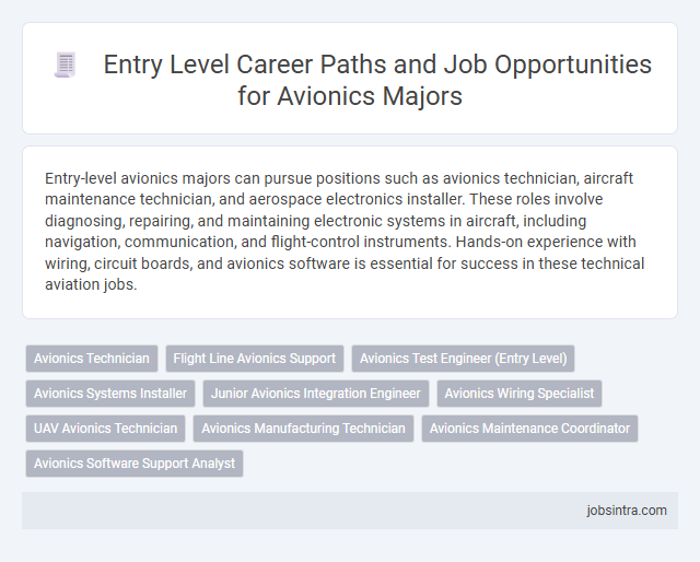 Entry Level Career Paths and Job Opportunities for Avionics Majors