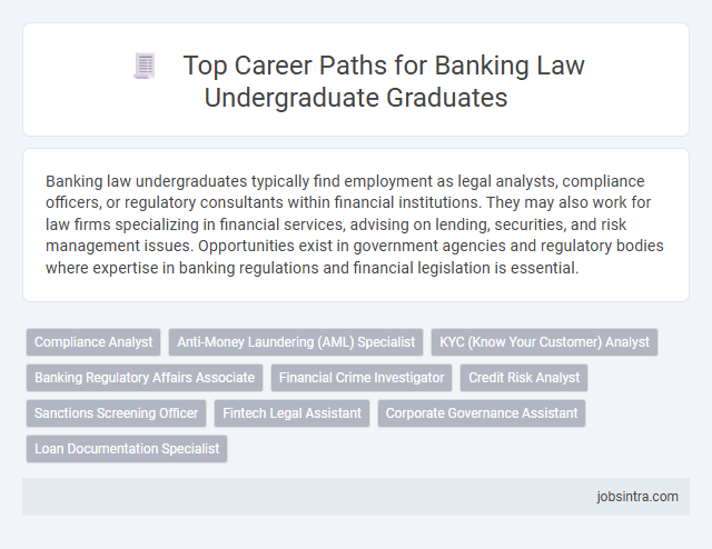 Top Career Paths for Banking Law Undergraduate Graduates