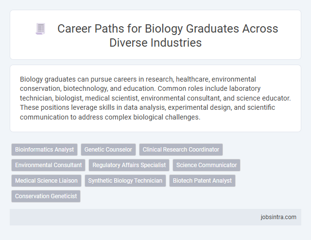 Career Paths for Biology Graduates Across Diverse Industries