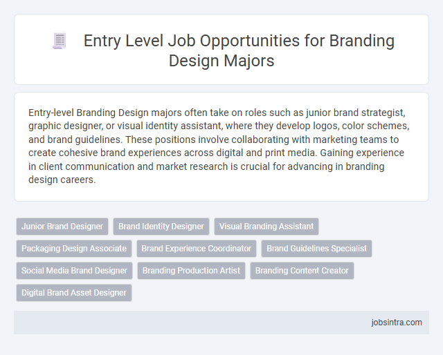 Entry Level Job Opportunities for Branding Design Majors