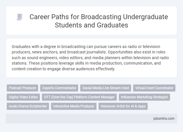 Career Paths for Broadcasting Undergraduate Students and Graduates