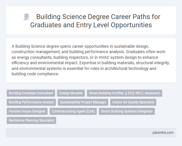 Building Science Degree Career Paths for Graduates and Entry Level Opportunities