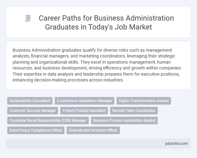 Career Paths for Business Administration Graduates in Today's Job Market