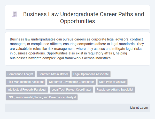 Business Law Undergraduate Career Paths and Opportunities