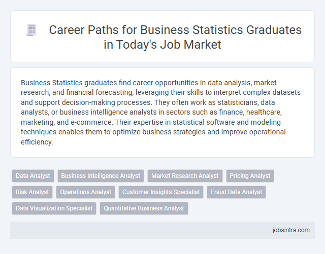 Career Paths for Business Statistics Graduates in Today's Job Market