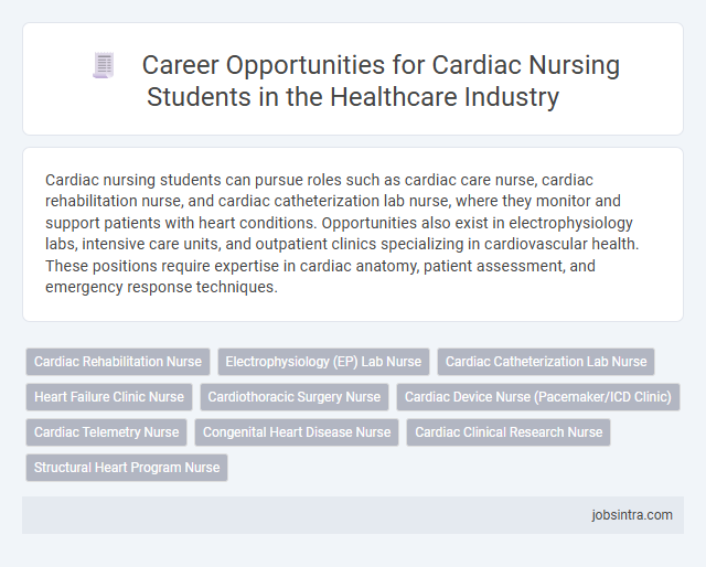 Career Opportunities for Cardiac Nursing Students in the Healthcare Industry