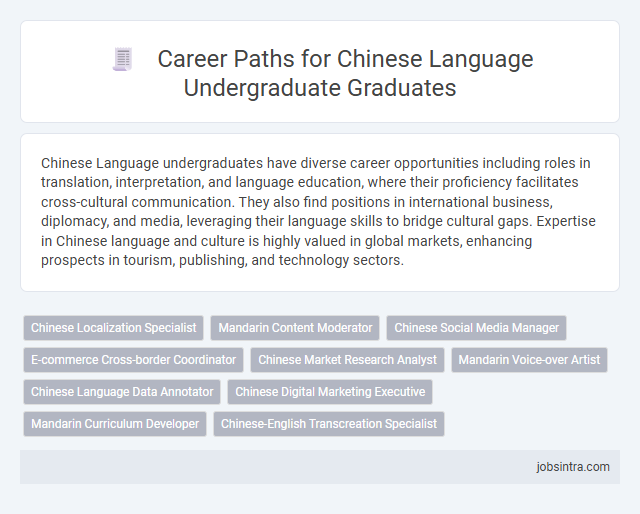 Career Paths for Chinese Language Undergraduate Graduates