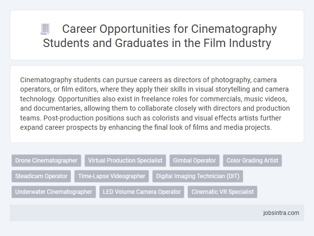 Career Opportunities for Cinematography Students and Graduates in the Film Industry