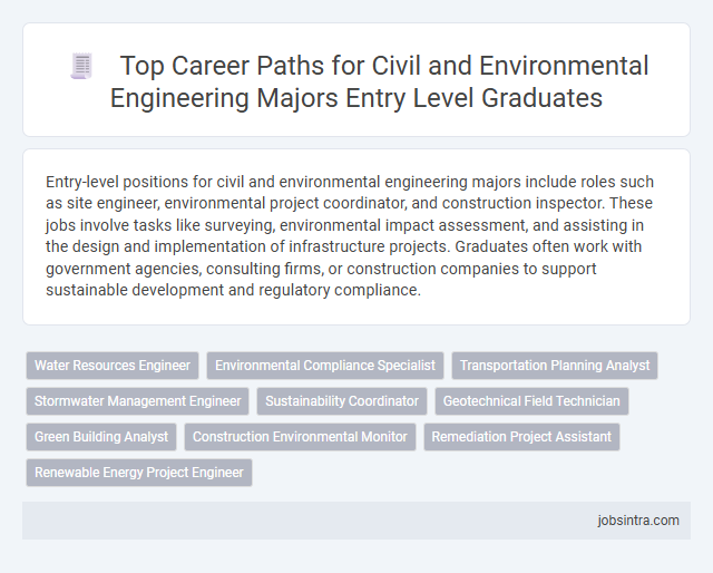 Top Career Paths for Civil and Environmental Engineering Majors Entry Level Graduates