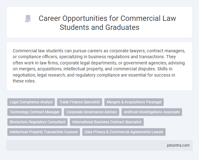 Career Opportunities for Commercial Law Students and Graduates