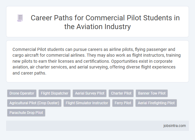 Career Paths for Commercial Pilot Students in the Aviation Industry