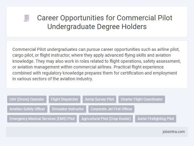 Career Opportunities for Commercial Pilot Undergraduate Degree Holders