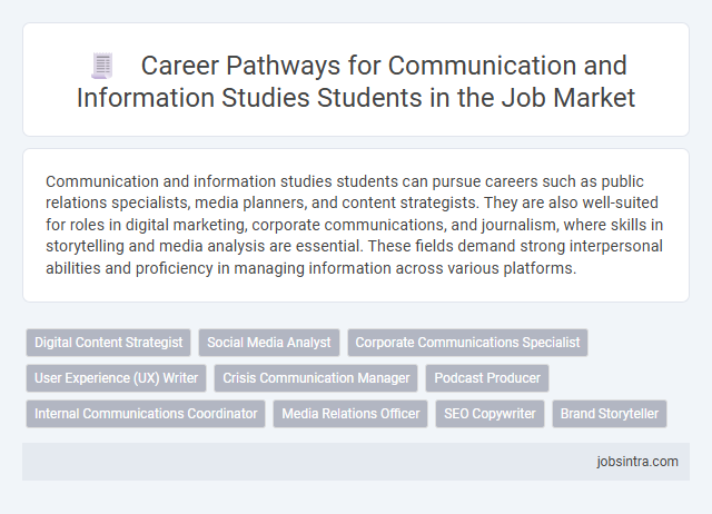 Career Pathways for Communication and Information Studies Students in the Job Market