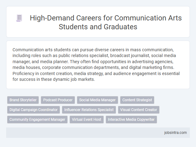 High-Demand Careers for Communication Arts Students and Graduates