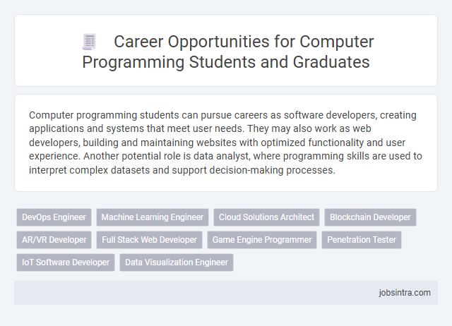 Career Opportunities for Computer Programming Students and Graduates