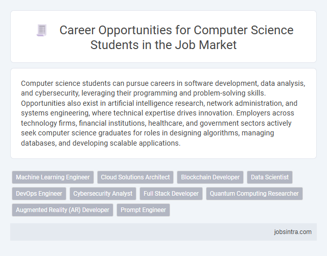 Career Opportunities for Computer Science Students in the Job Market
