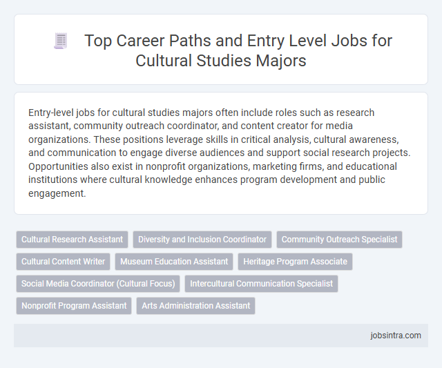 Top Career Paths and Entry Level Jobs for Cultural Studies Majors