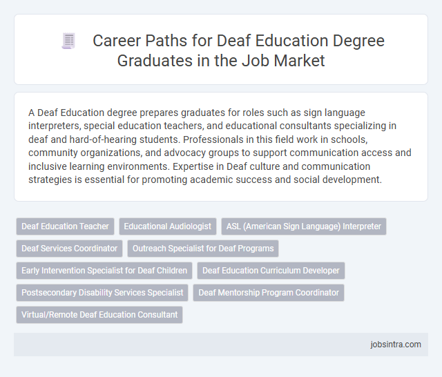 Career Paths for Deaf Education Degree Graduates in the Job Market
