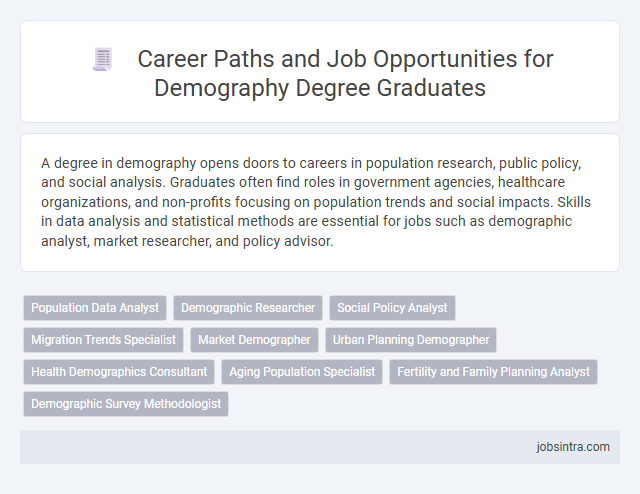 Career Paths and Job Opportunities for Demography Degree Graduates