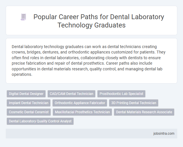 Popular Career Paths for Dental Laboratory Technology Graduates