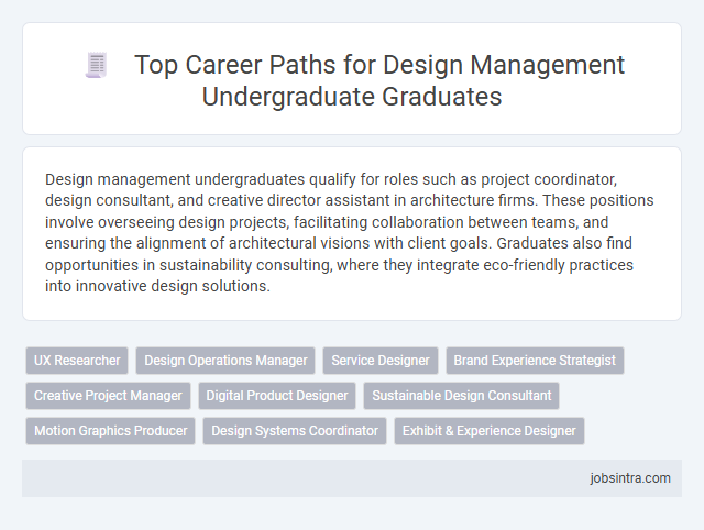 Top Career Paths for Design Management Undergraduate Graduates
