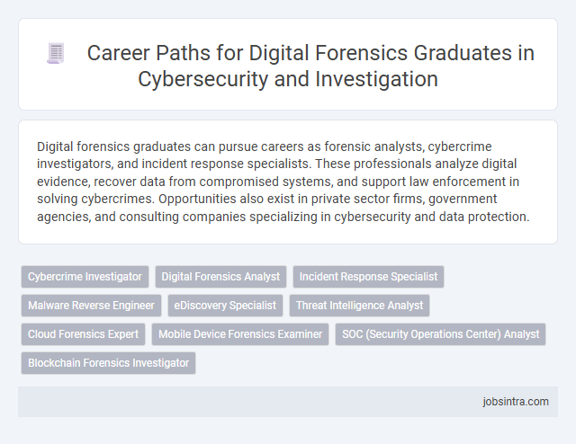 Career Paths for Digital Forensics Graduates in Cybersecurity and Investigation